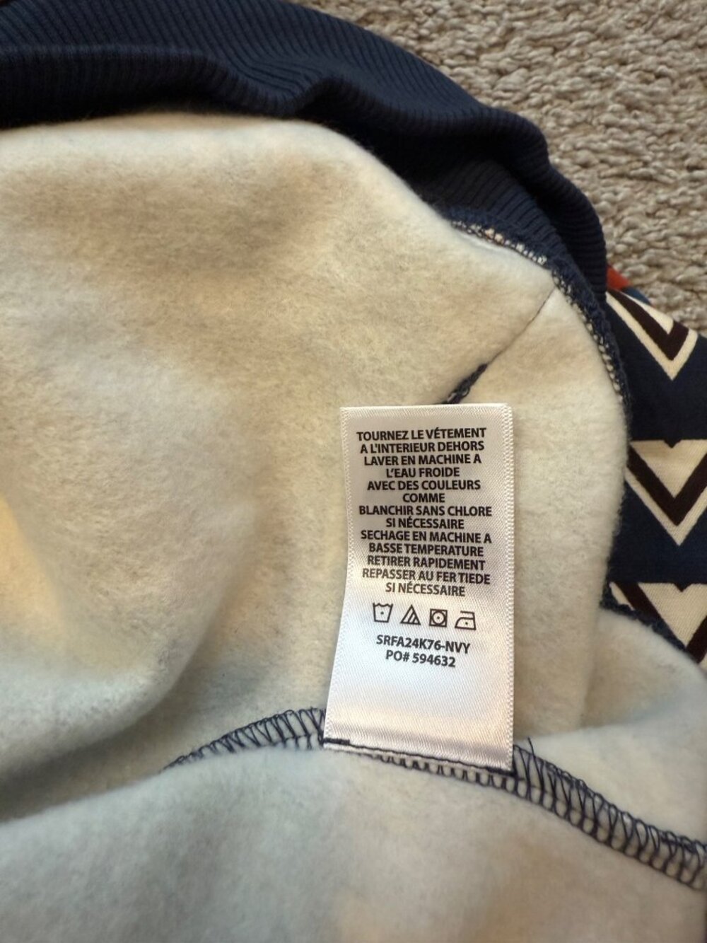 Shyanne Womens Aztec Quarter Zip Pullover Sweatshirt Size L Southwestern Pocket - Picture 9 of 9